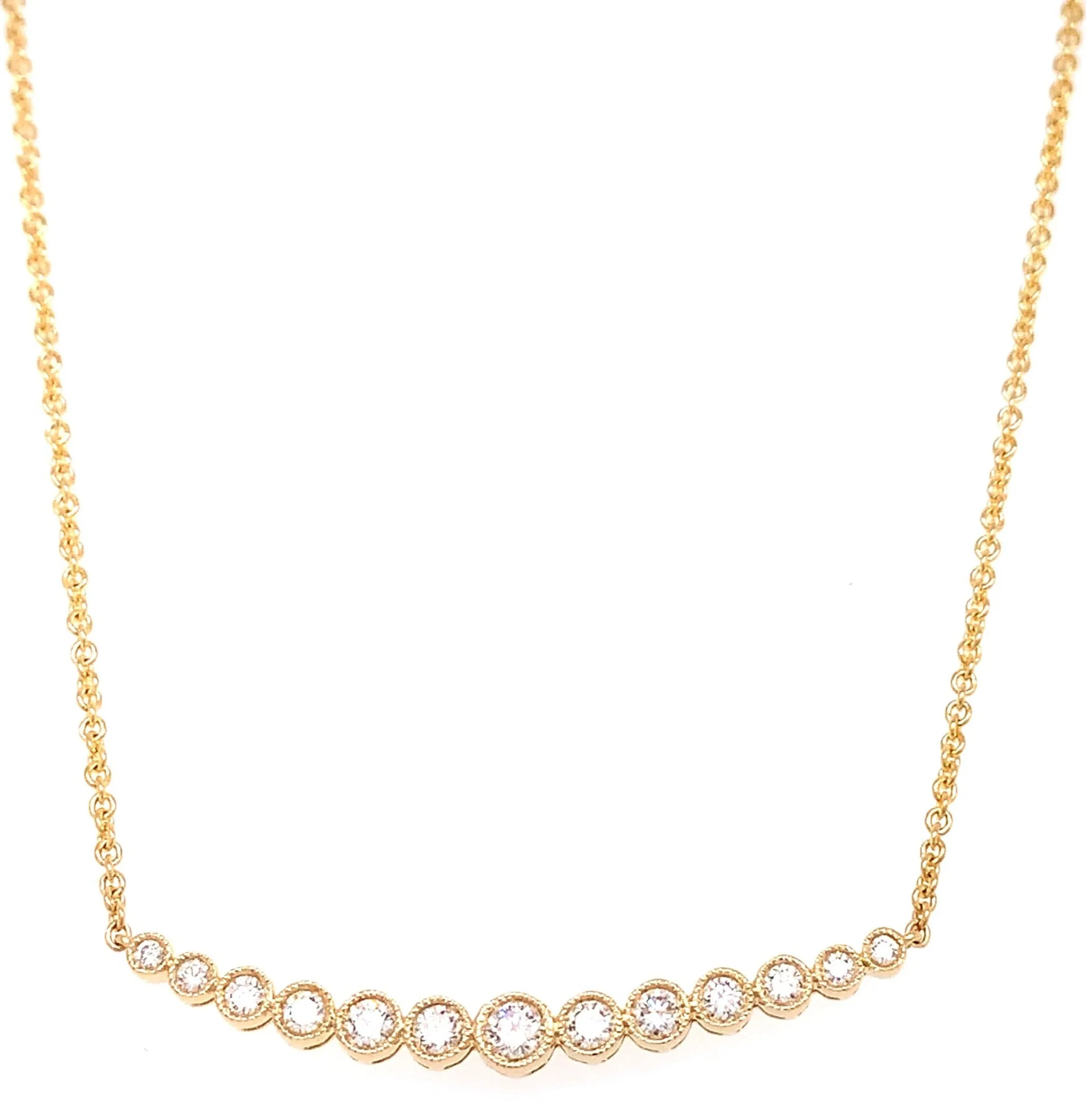 0.38ct tw Diamond Bezel Set Bar Necklace