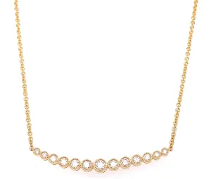 0.38ct tw Diamond Bezel Set Bar Necklace