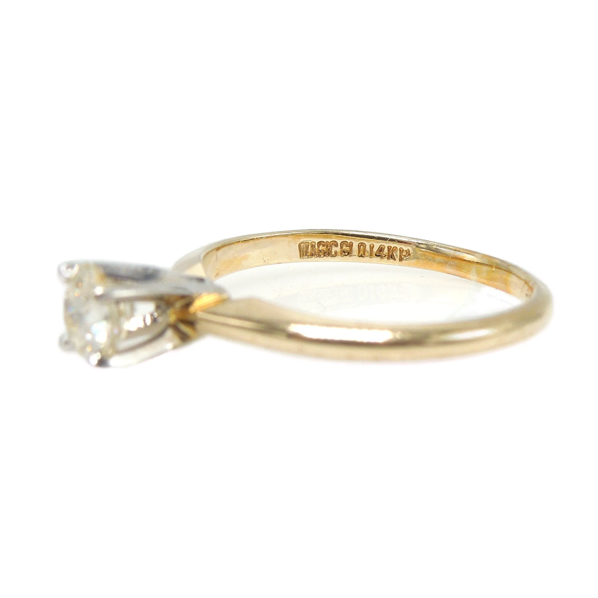 0.47ct Diamond Solitaire in 14K Yellow Gold