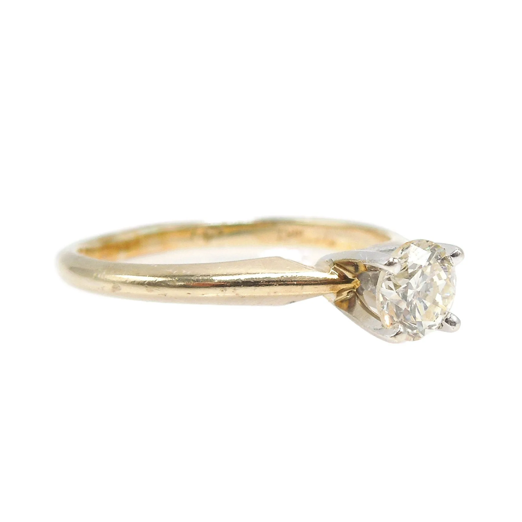 0.47ct Diamond Solitaire in 14K Yellow Gold