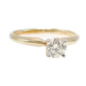 0.47ct Diamond Solitaire in 14K Yellow Gold