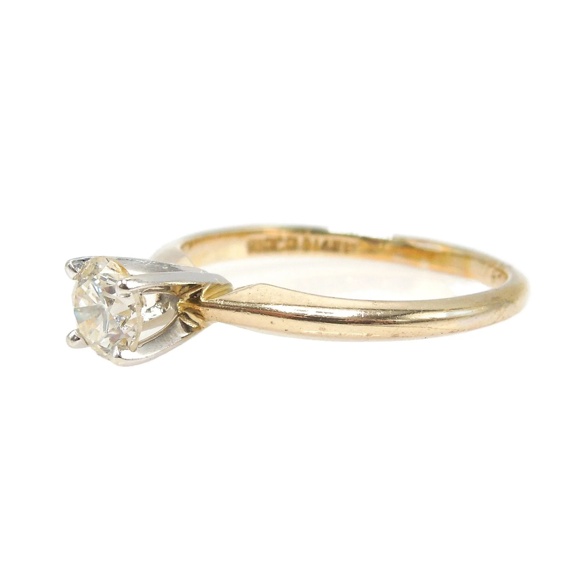 0.47ct Diamond Solitaire in 14K Yellow Gold