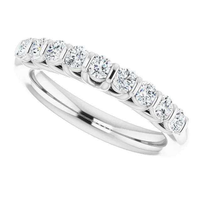 0.50 ct. Round Cut Diamond Wedding Band