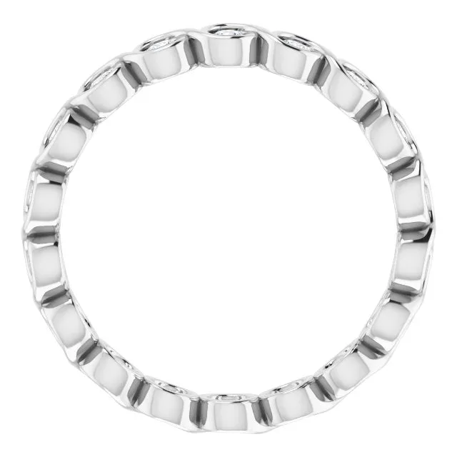 0.54 ct. Bezel Set Round Diamond Infinity Design Eternity Band