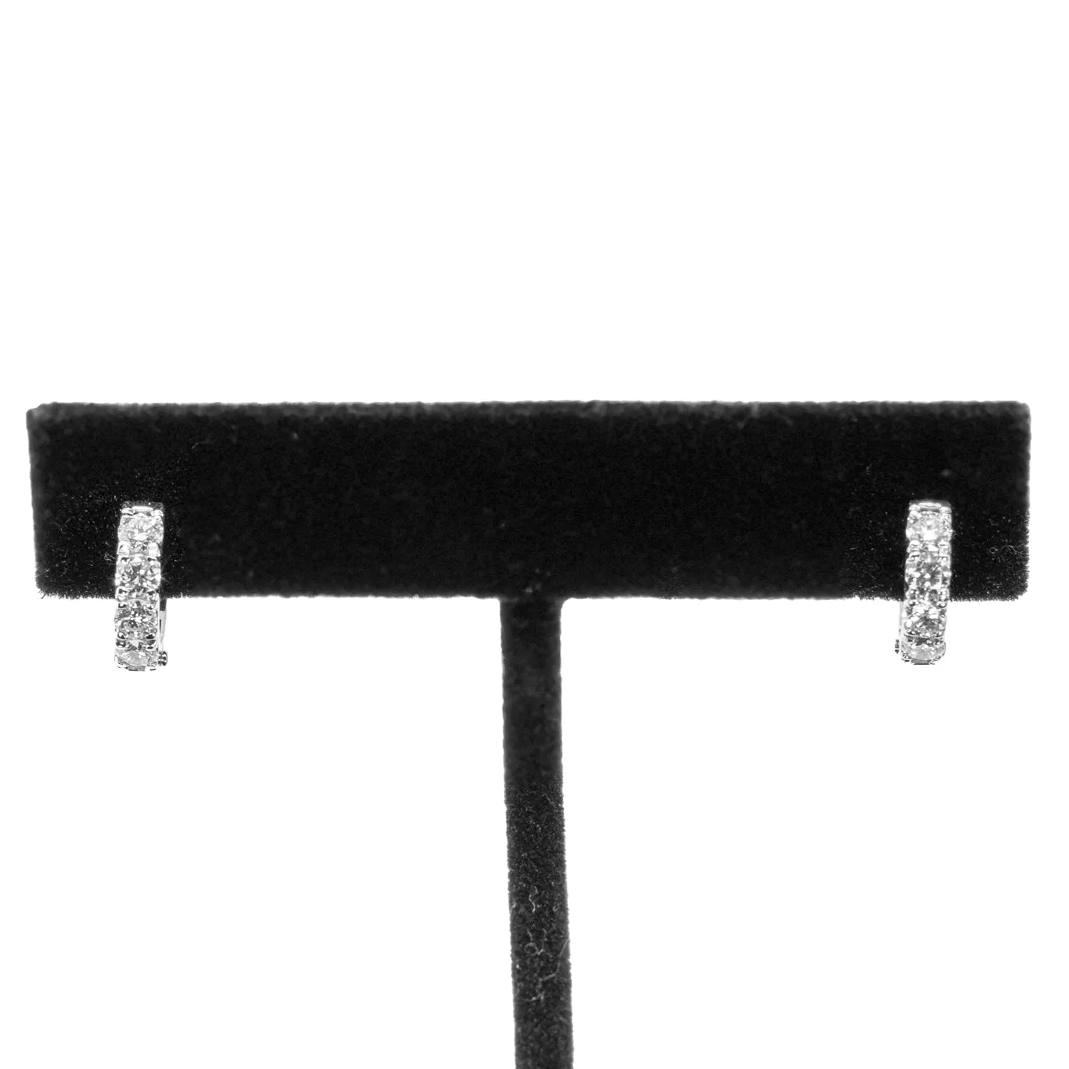 0.75cttw Lab Diamond Huggie earrings 14K White Gold