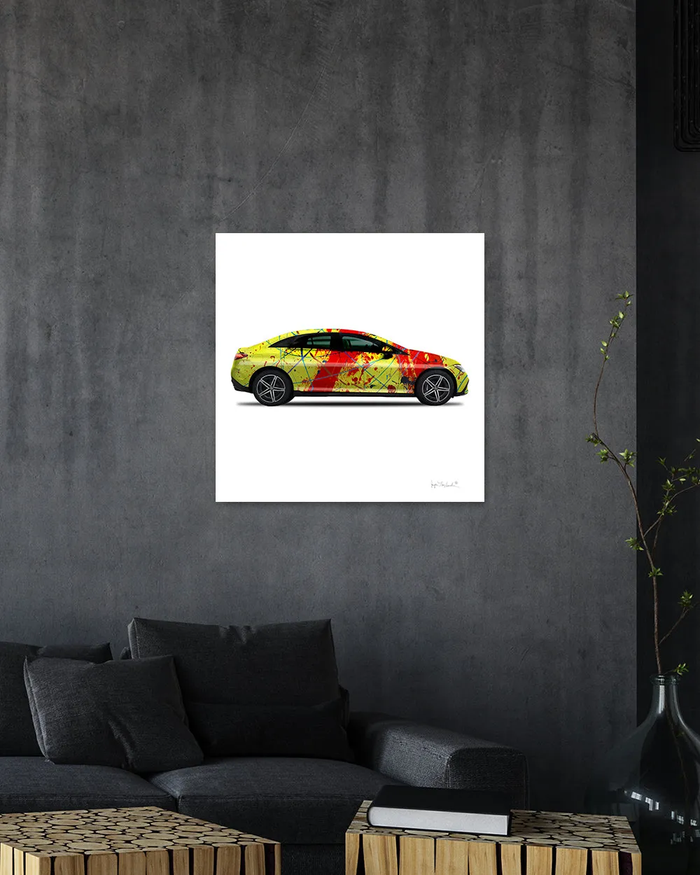 1 - Red Rocket Car by Jumper Maybach® (Print on Canvas)