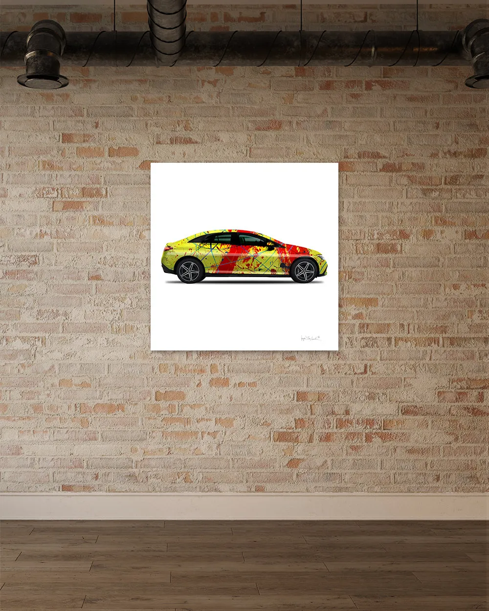 1 - Red Rocket Car by Jumper Maybach® (Print on Canvas)