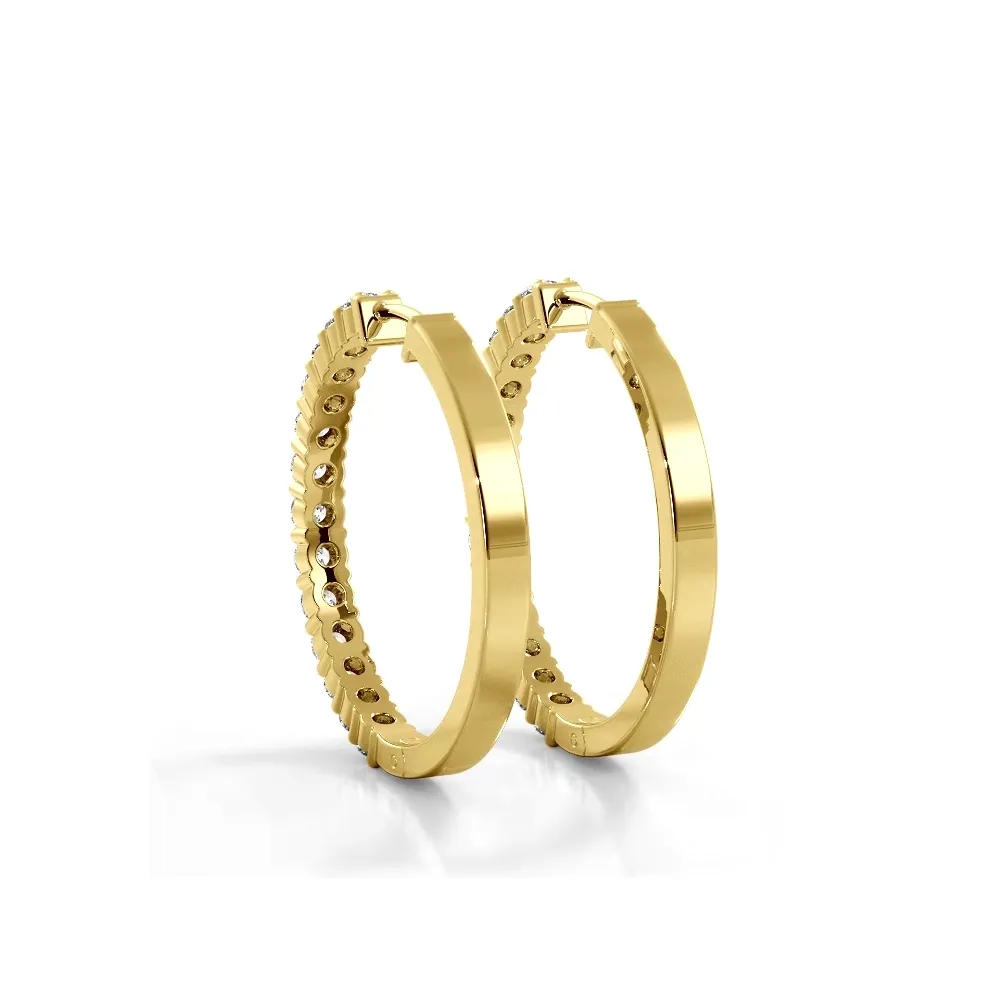 1.0 ct. Classic Round Diamond Hoop Earrings