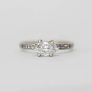 1.01 Carat Diamond Engagement Ring in Platinum - Empress Setting