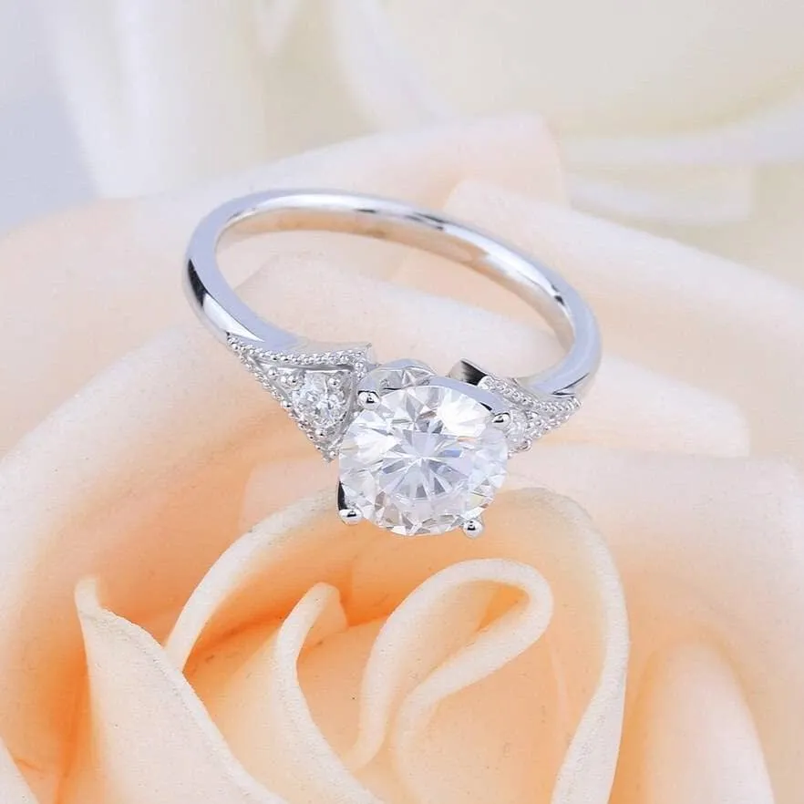 10k White Gold 1.5 Ct Diamond Engagement Ring