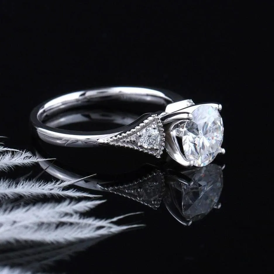 10k White Gold 1.5 Ct Diamond Engagement Ring