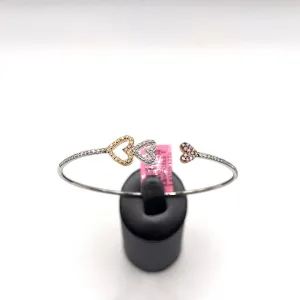 10KT DIAMOND HEART BANGLE
