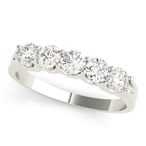 1.25 ctw. Round Diamond Wedding Band 5 Stone Anniversary Ring