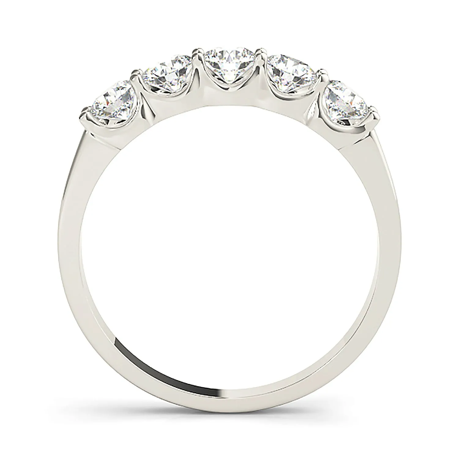 1.25 ctw. Round Diamond Wedding Band 5 Stone Anniversary Ring
