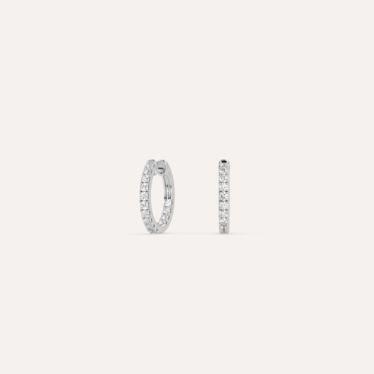 1/4 carat Diamond Small Hoop Earrings
