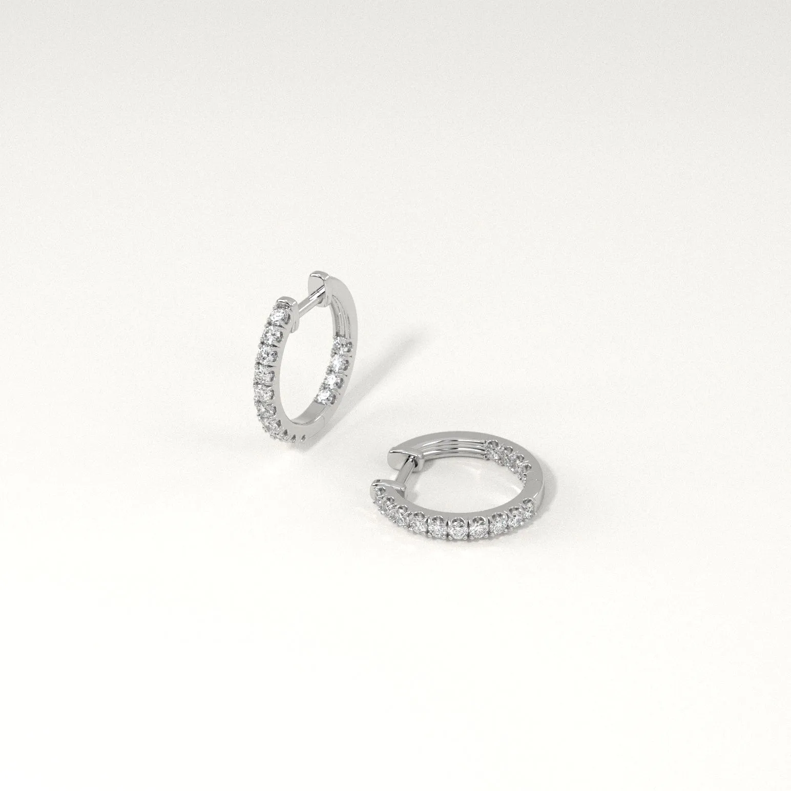 1/4 carat Diamond Small Hoop Earrings