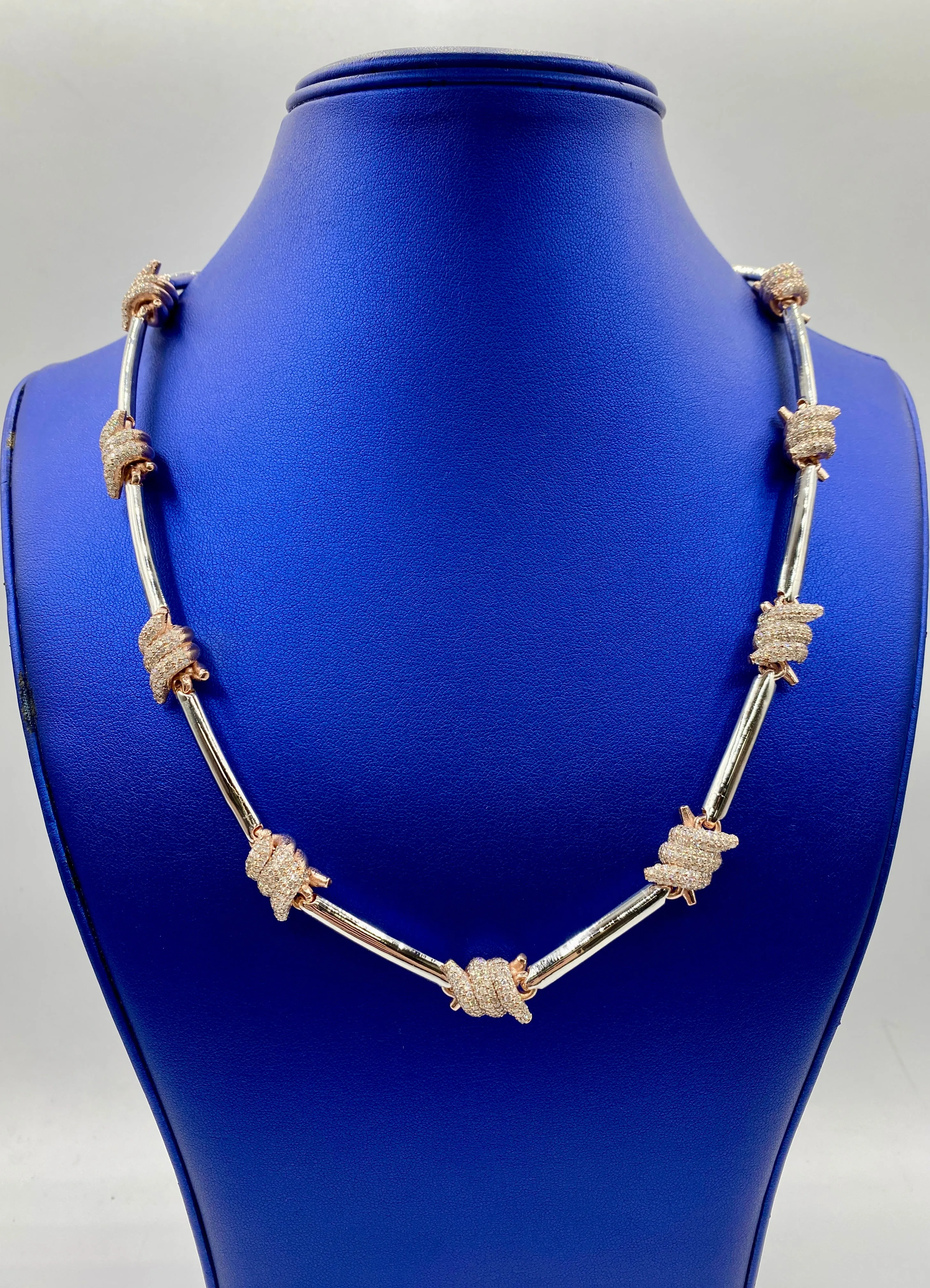 14k Barbed Wire Stations Necklace