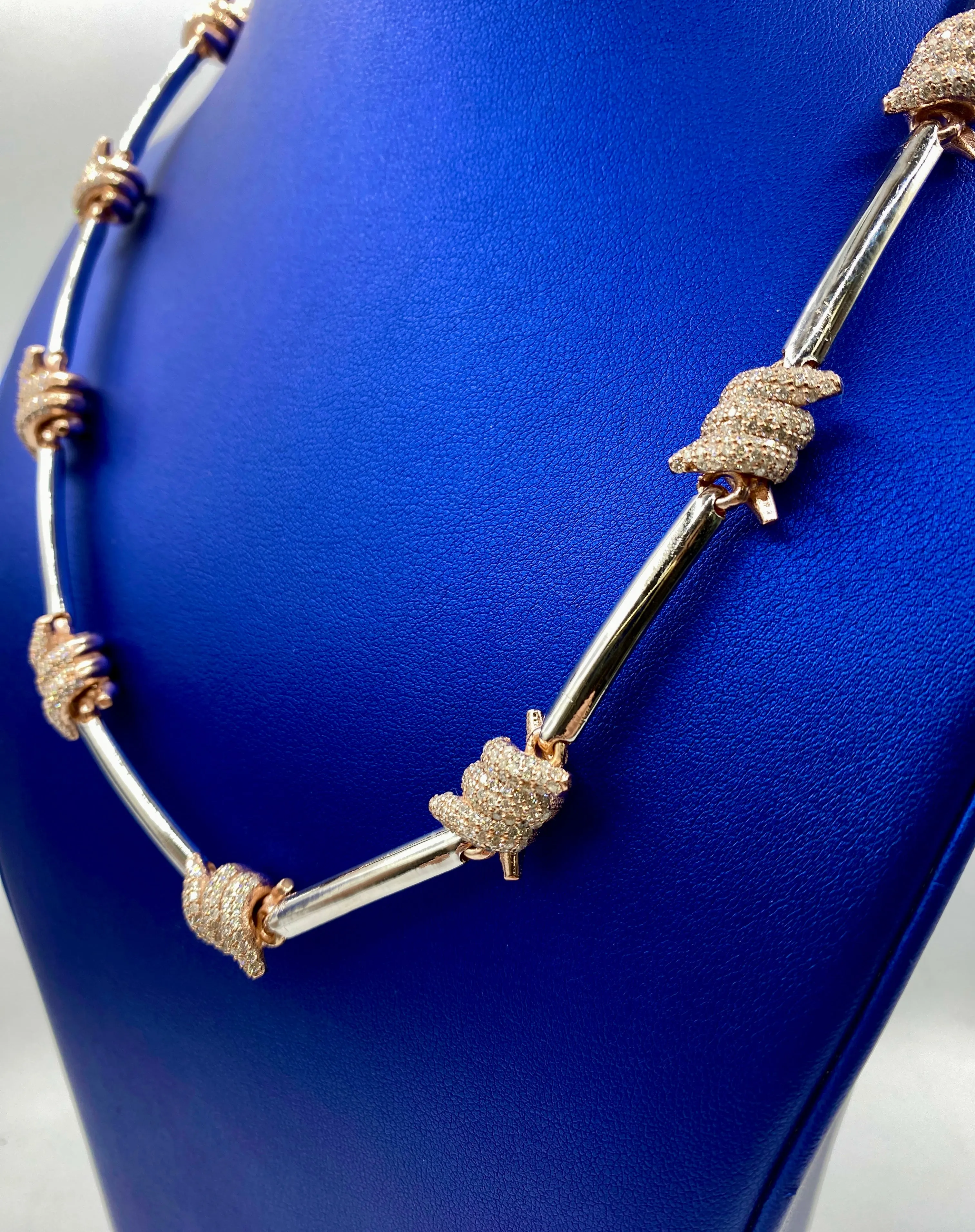 14k Barbed Wire Stations Necklace