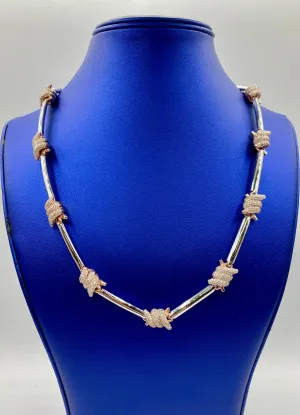 14k Barbed Wire Stations Necklace