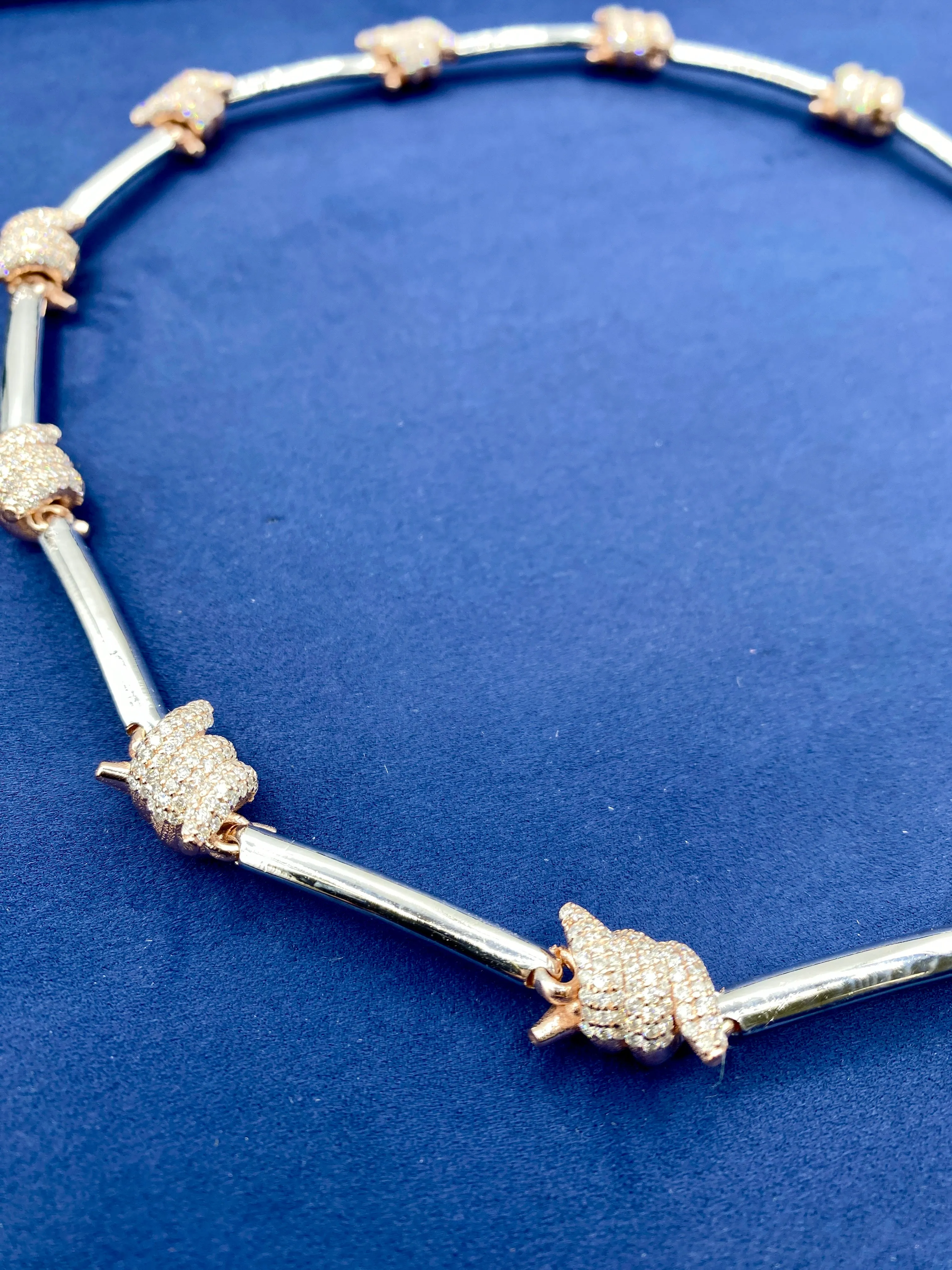 14k Barbed Wire Stations Necklace