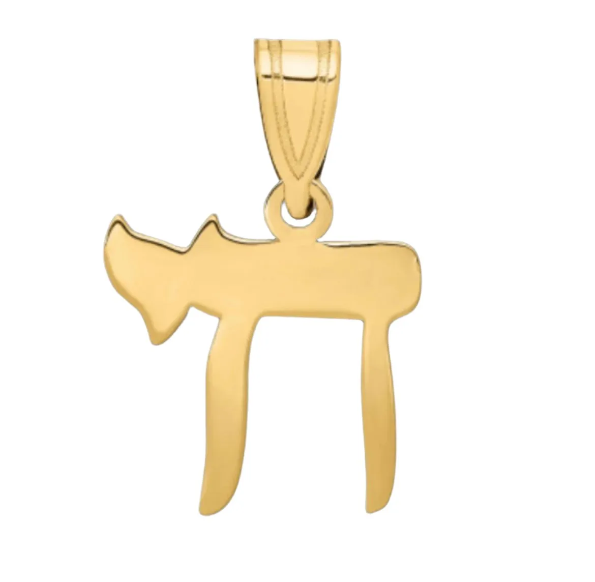 14K Gold Chai Pendant
