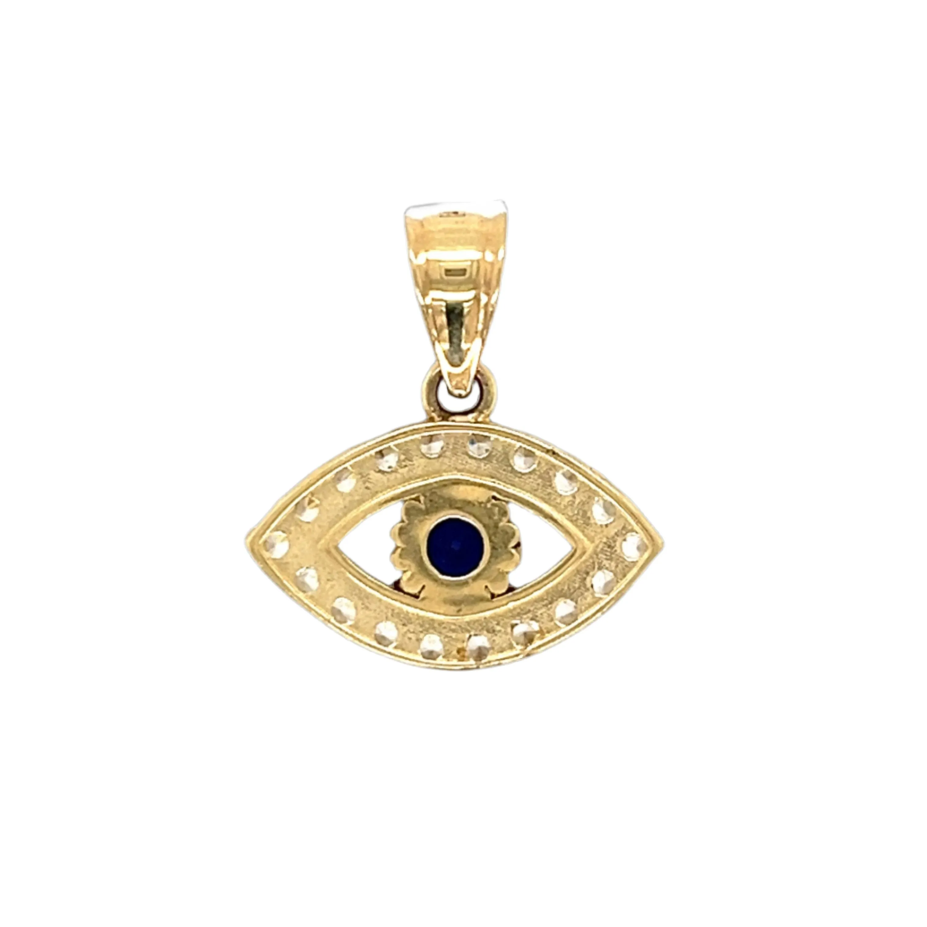 14K Gold Evil Eye Charm