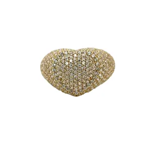 14K Gold Heart Ring W/ CZ