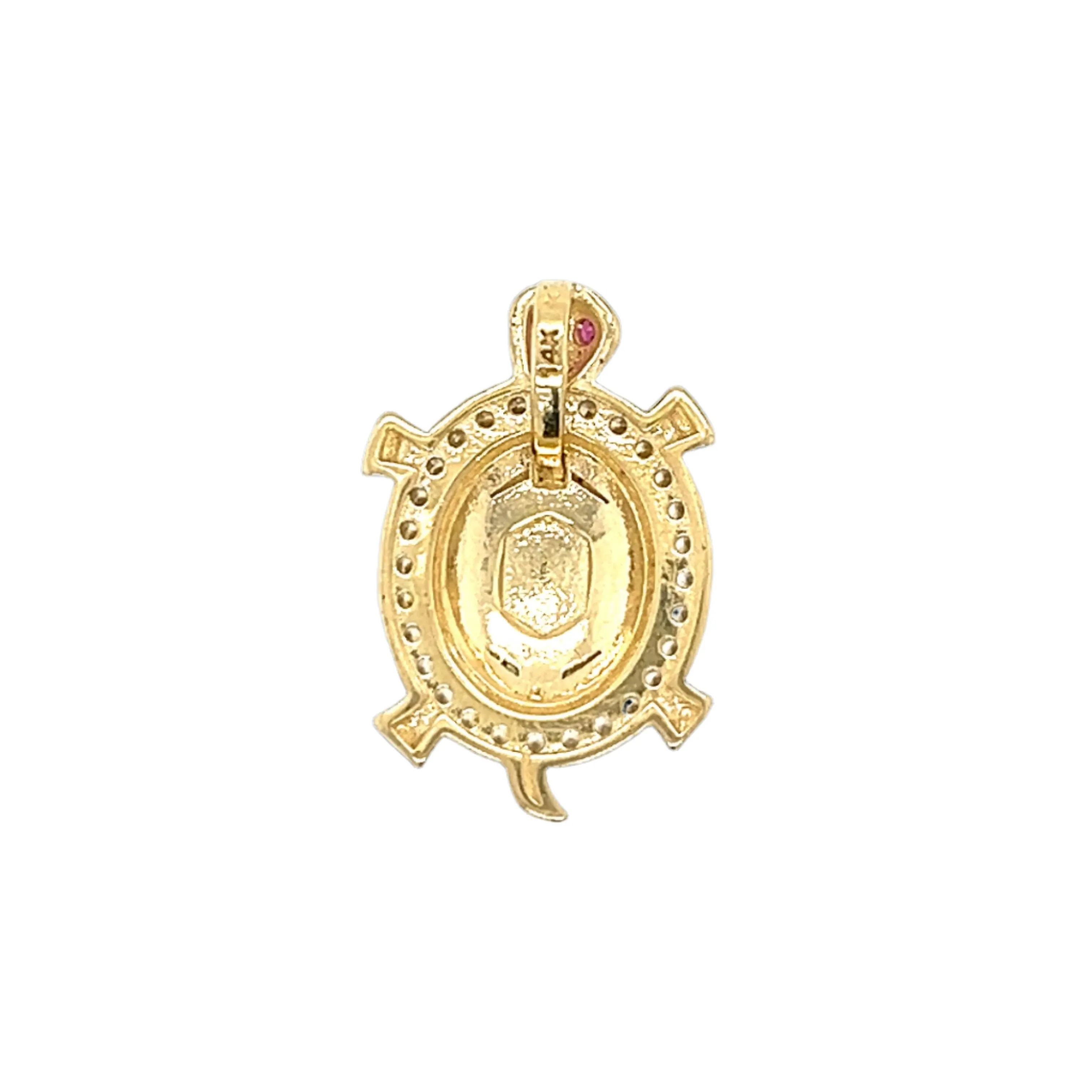 14K Gold Turtle Pendant