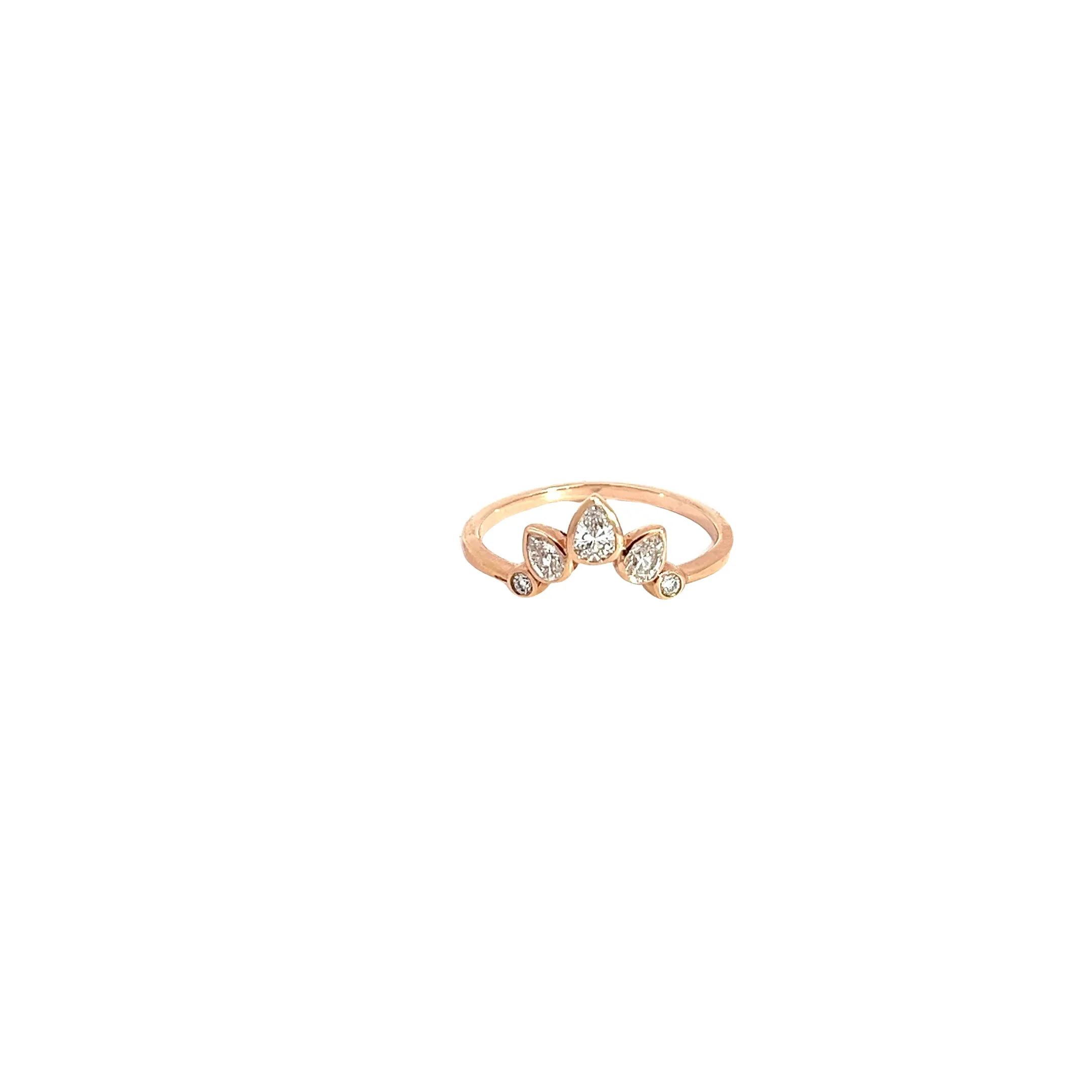 14k Rose Gold .40ct G VS2 Round  Diamond Accent ring size 7