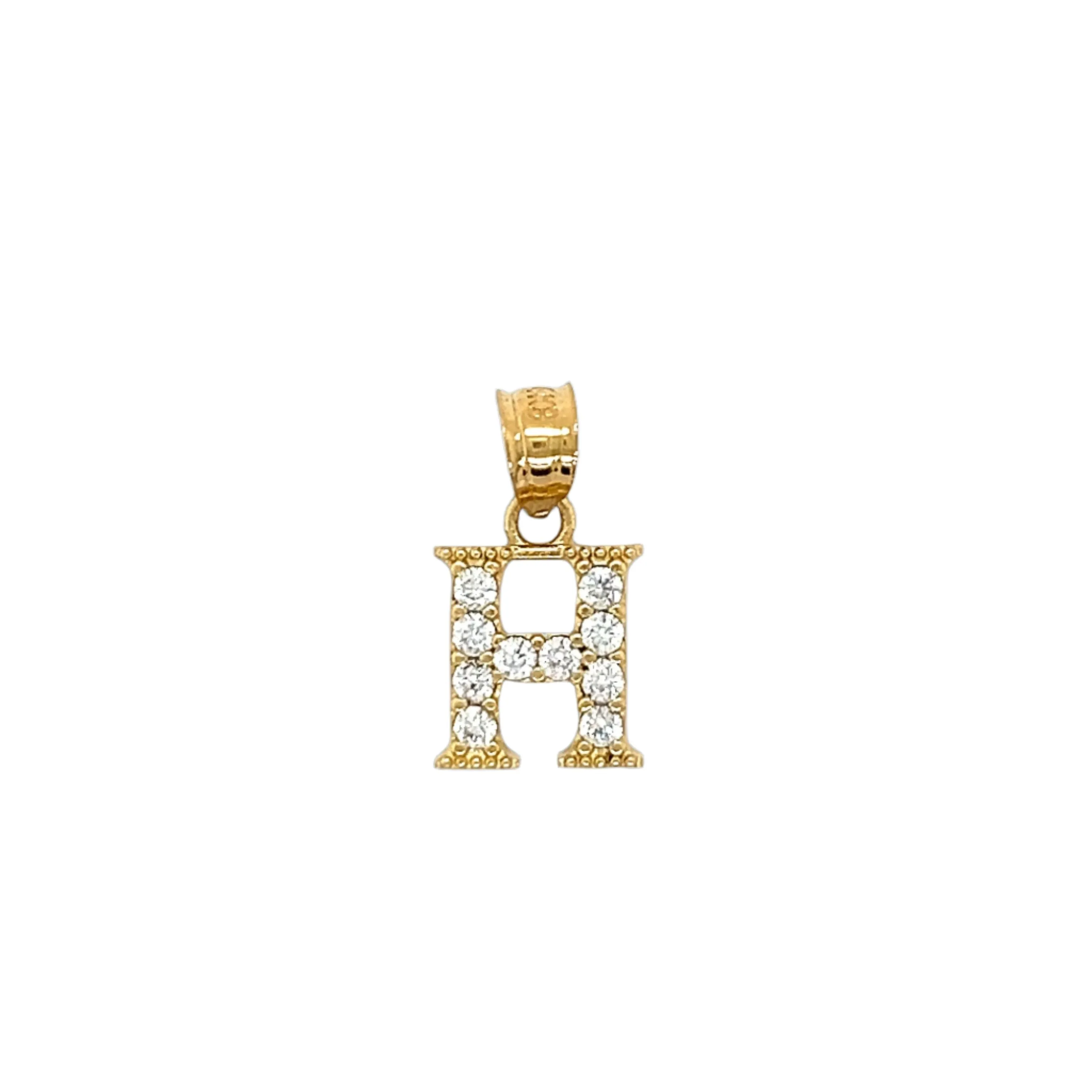 14K Timeless and Elegant Letter Jewelry CZ Pendants