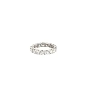 14k white gold 3.52ct G VS2 Round  diamond eternity ring