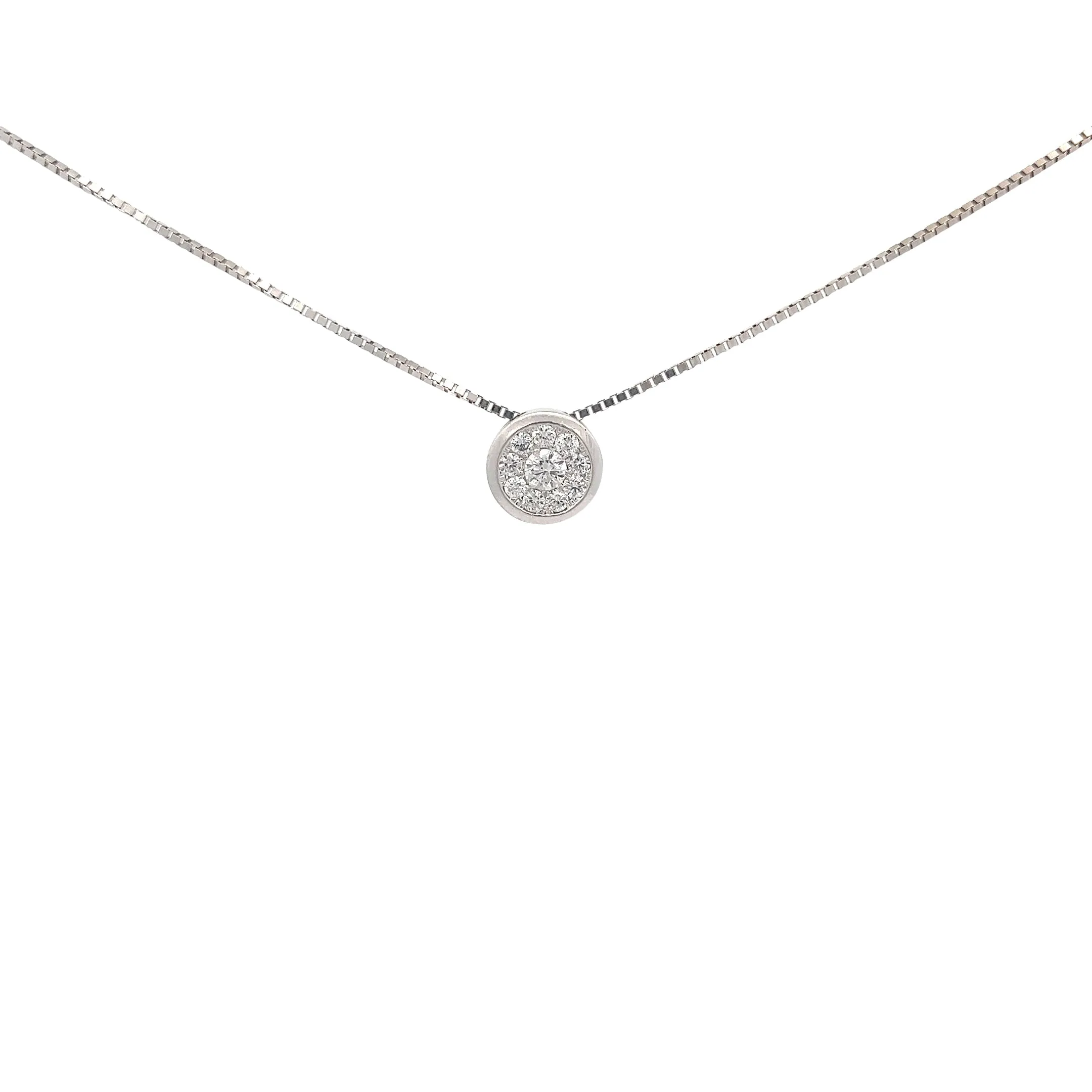 14K WHITE GOLD .50CT G VS2 MULTI DIAMOND CLUSTER SOLITAIRE PENDANT