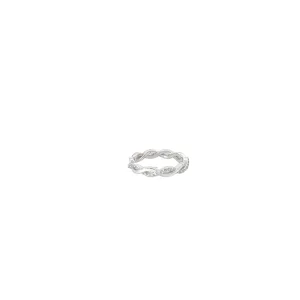 14K WHITE GOLD .50CT G VS2 ROUND  DIAMOND TWISTED ETERNITY BAND SIZE 7
