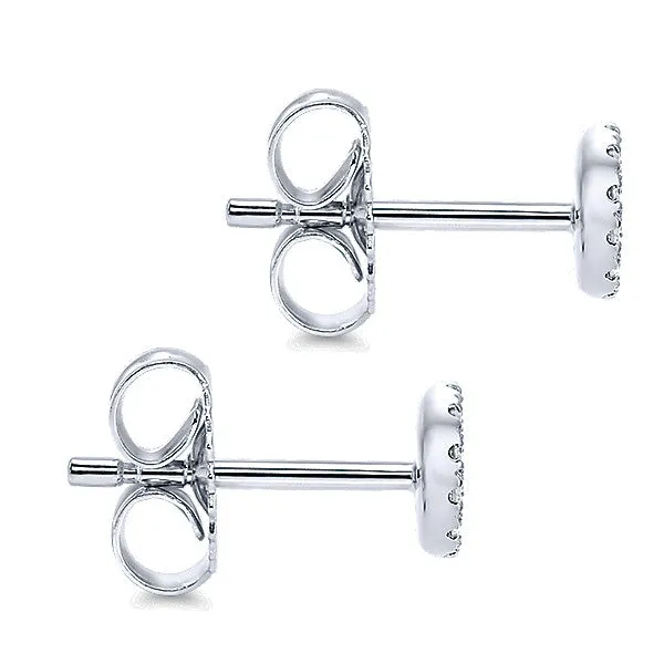 14k White Gold Silk Stud