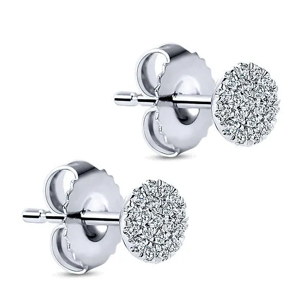 14k White Gold Silk Stud
