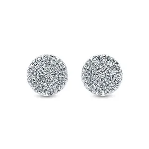 14k White Gold Silk Stud