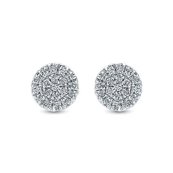 14k White Gold Silk Stud