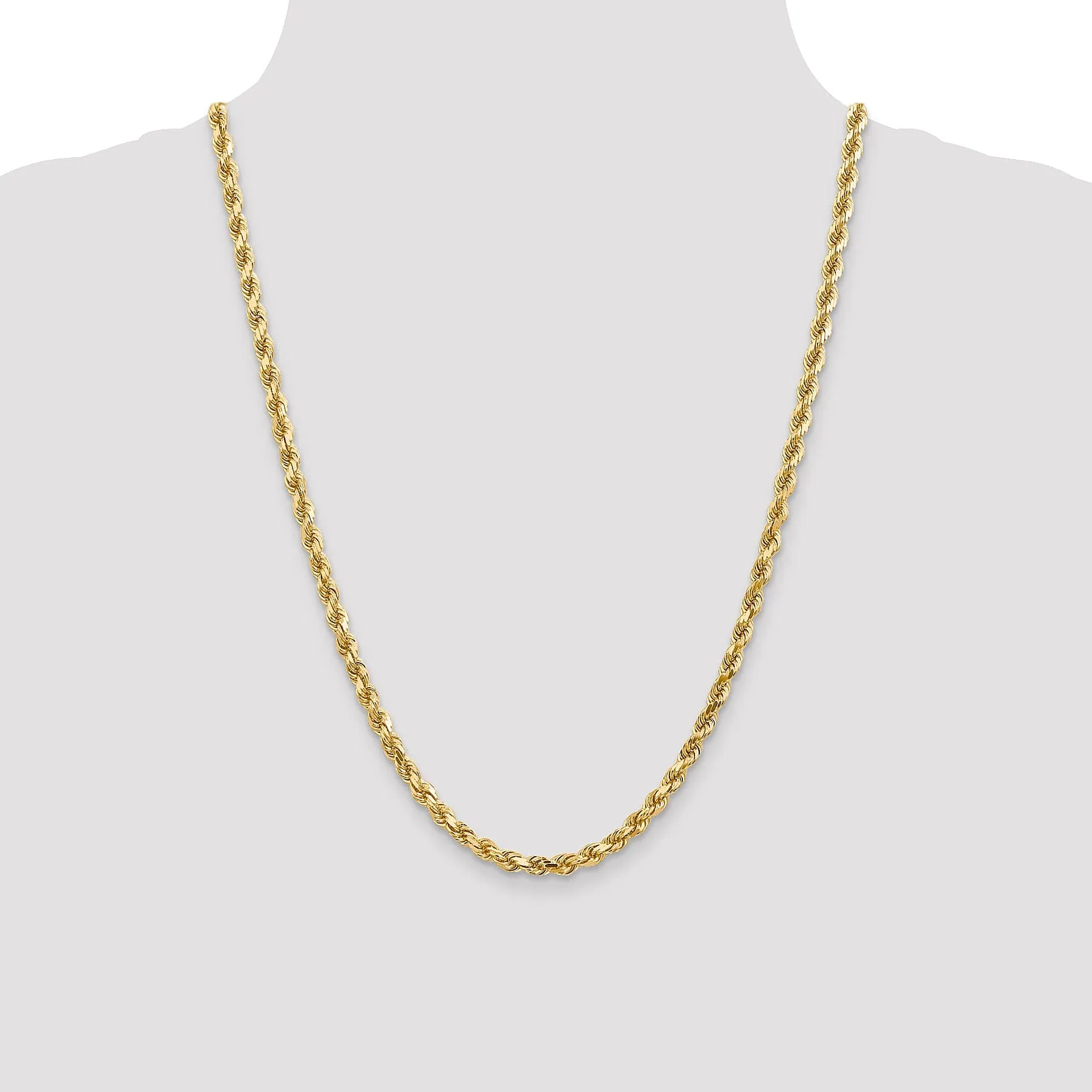 14k Yellow Gold 5.0mm D.C Rope Chain