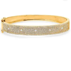 14KT Gold Diamond, Luxe Brilliance Bangle Bracelet