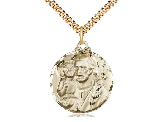 14kt Gold Filled St Joseph Medal