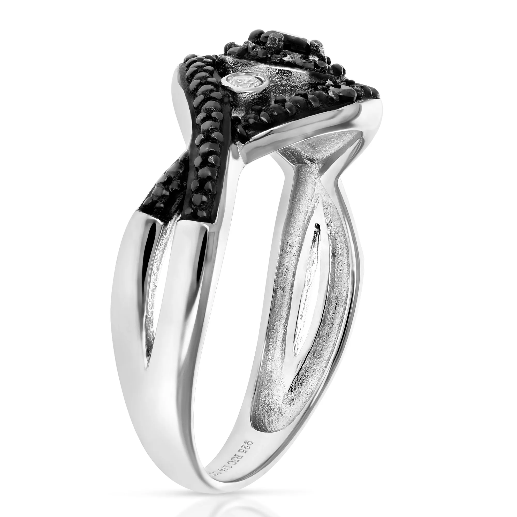 1/5 cttw Black Diamond Ring in Sterling Silver