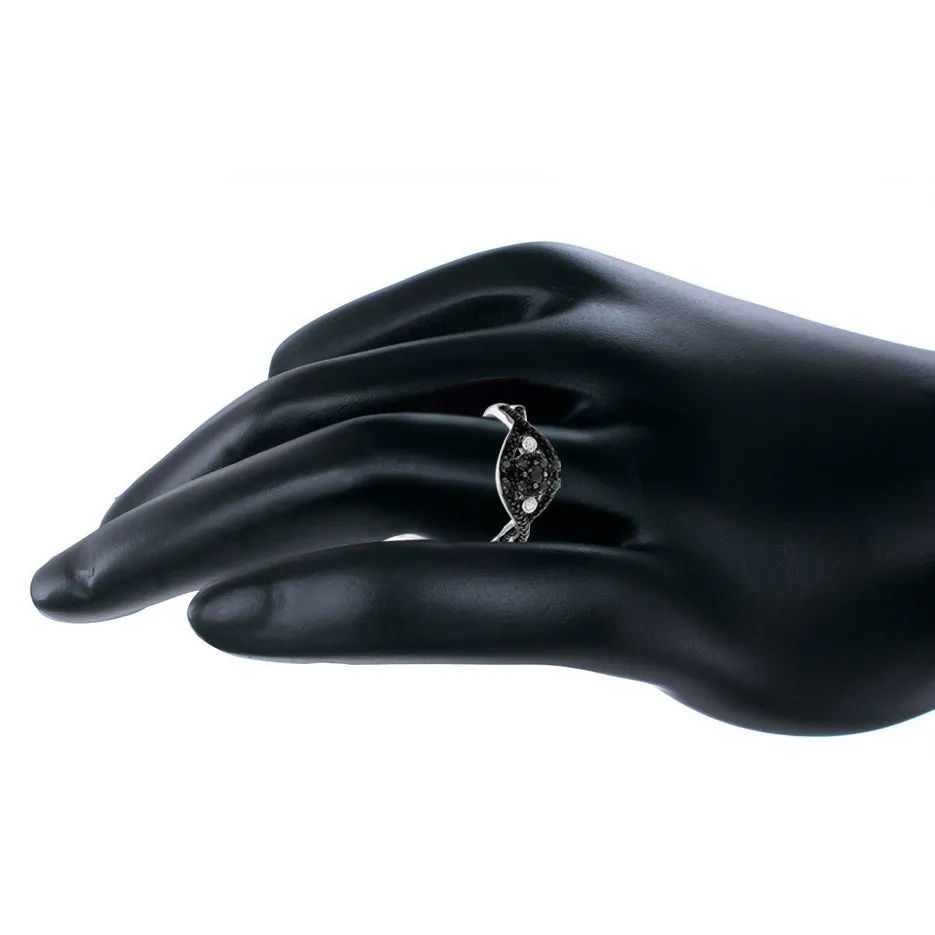 1/5 cttw Black Diamond Ring in Sterling Silver