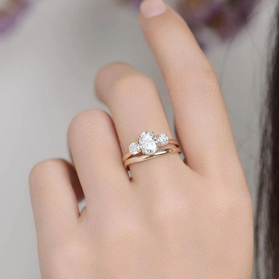 1.50 ct Diamond 14K Rose Gold Ring Set