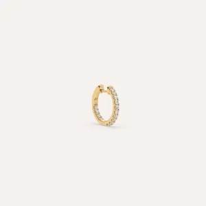 1/8 carat Single Diamond Hoop Earring