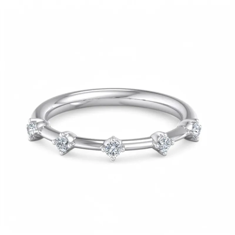 1/8 ct Eternity Lab Grown Diamond Wedding Band Floating Bubble Band