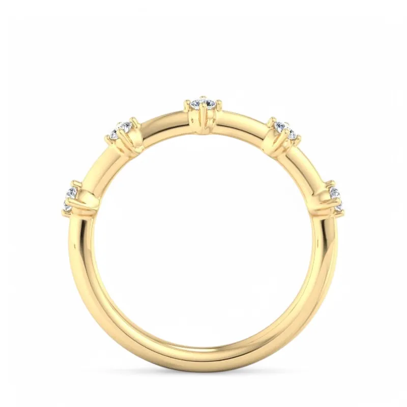 1/8 ct Eternity Lab Grown Diamond Wedding Band Floating Bubble Band