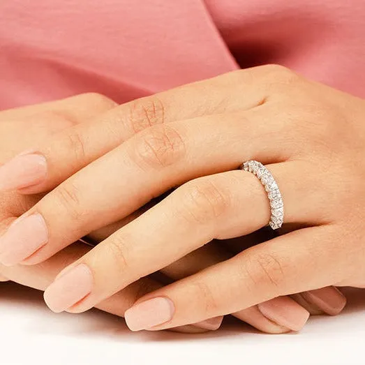 1.88 ct. Princess And Round Diamond Wedding Band