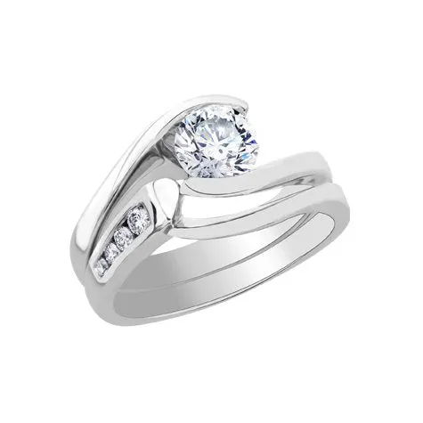 18K Palladium White Gold Maple Leaf (0.50ct) Canadian Diamond Timeless Classic Solitaire Ring