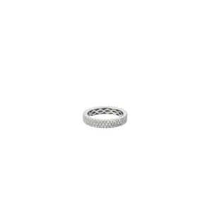 18K WHITE GOLD 1 CT 3 ROW DIAMOND F VS2 ETERNITY RING