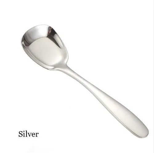 1PC Stainless Steel Flat Square Spoon Ladle Kitchen Tableware